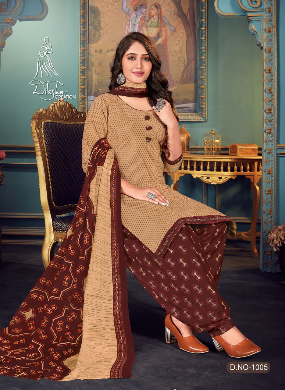 Diksha 4 Colours Latest Casual Dily Wear Ready Made Cotton Patiala Wear Dress Collection